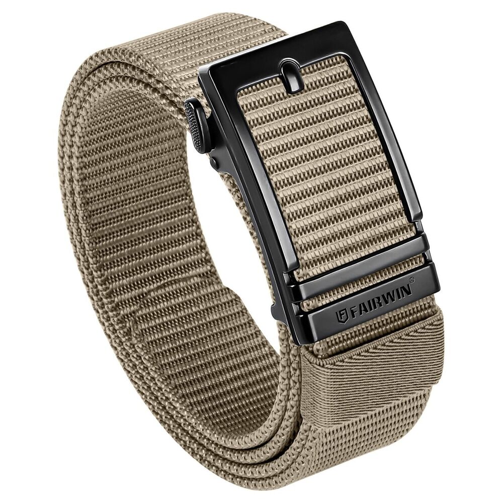 Canvas Work Belt Men Adjustable Ratchet EDC Hiking